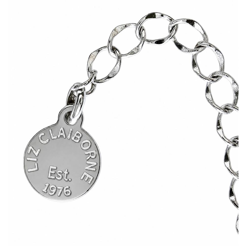 Liz Claiborne Blue Green Statement Necklace 
Silver Tone Bubble Disc Necklace - Picture 9 of 11
